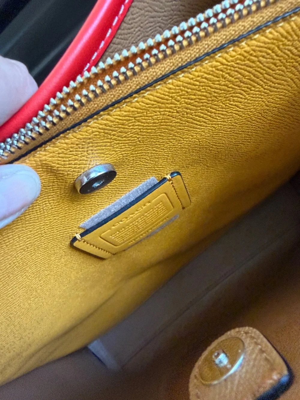 NWT Coach Colorblock Canvas Mollie Bucket Bag — Cream, Red, Navy & Yellow.